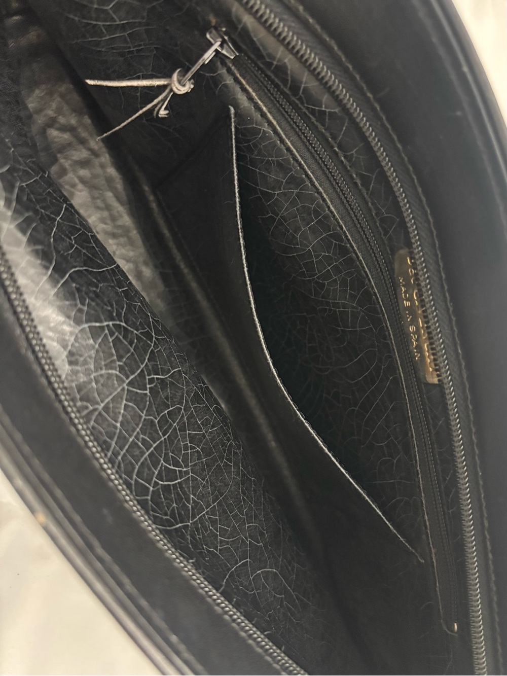Givenchy Vintage Clutch/Pouch, Gold Signature on Black Suede 13x7x2 - Picture 10 of 12